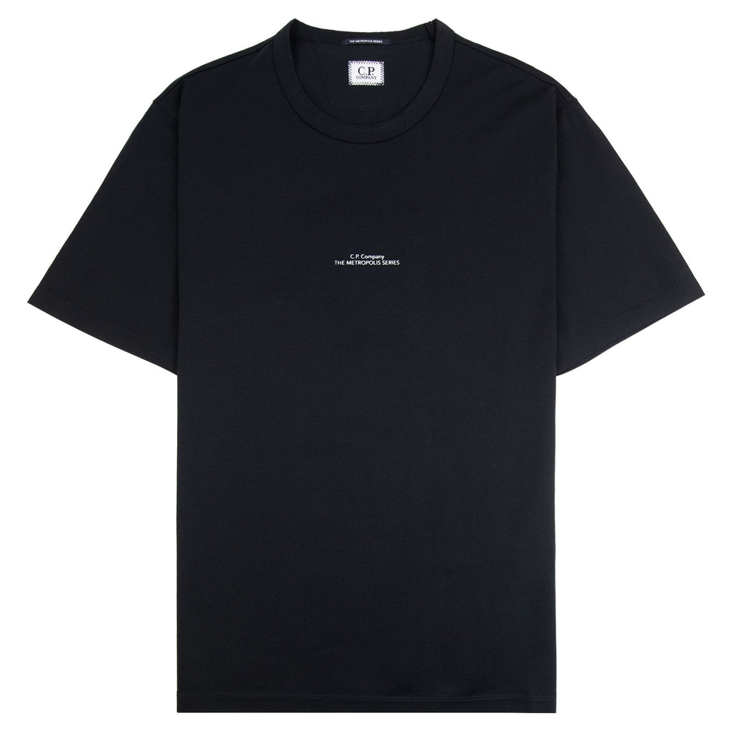 Cp Company Metropolis Series Mercerized Logo T-shirt Black 999