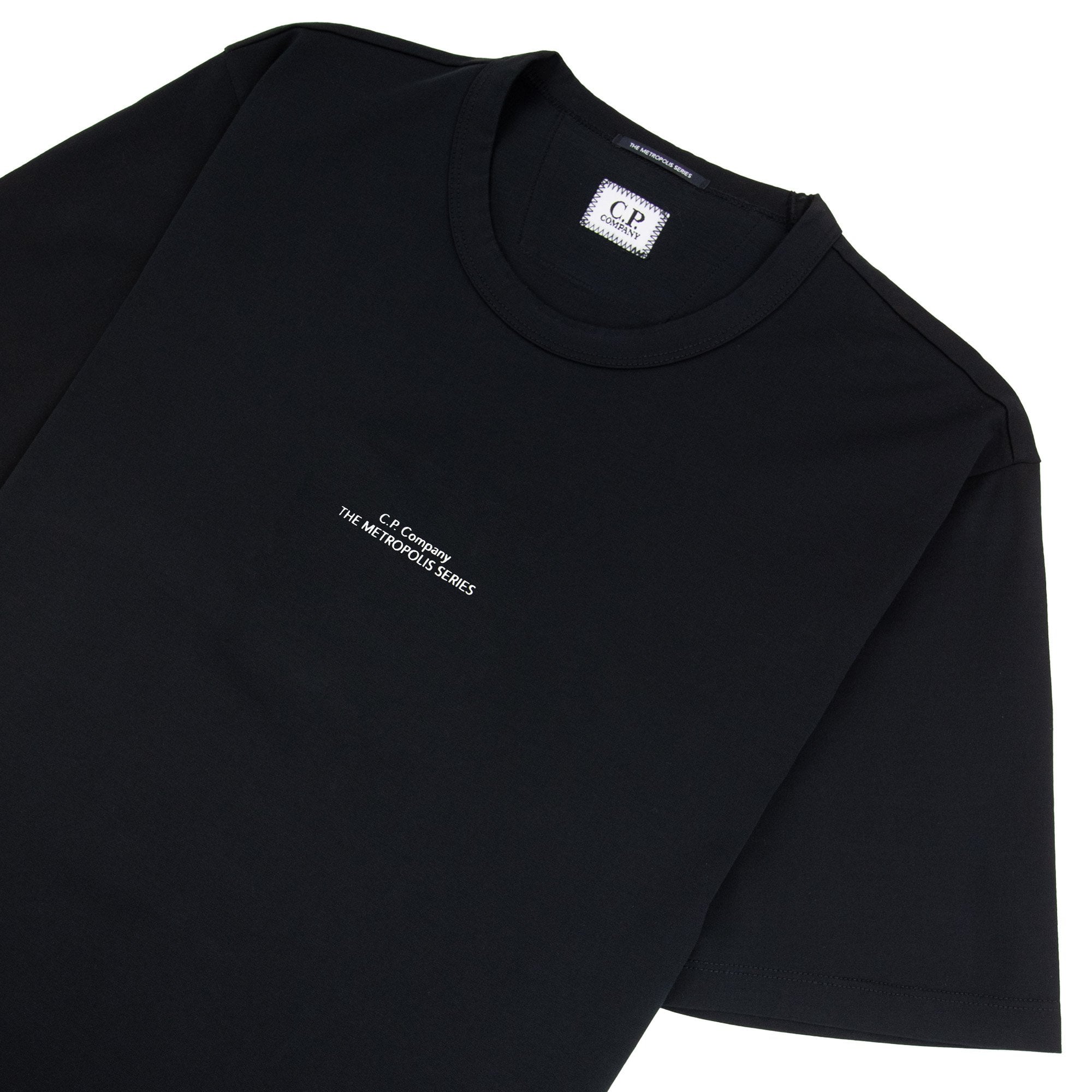 Cp Company Metropolis Series Mercerized Logo T-shirt Black 999