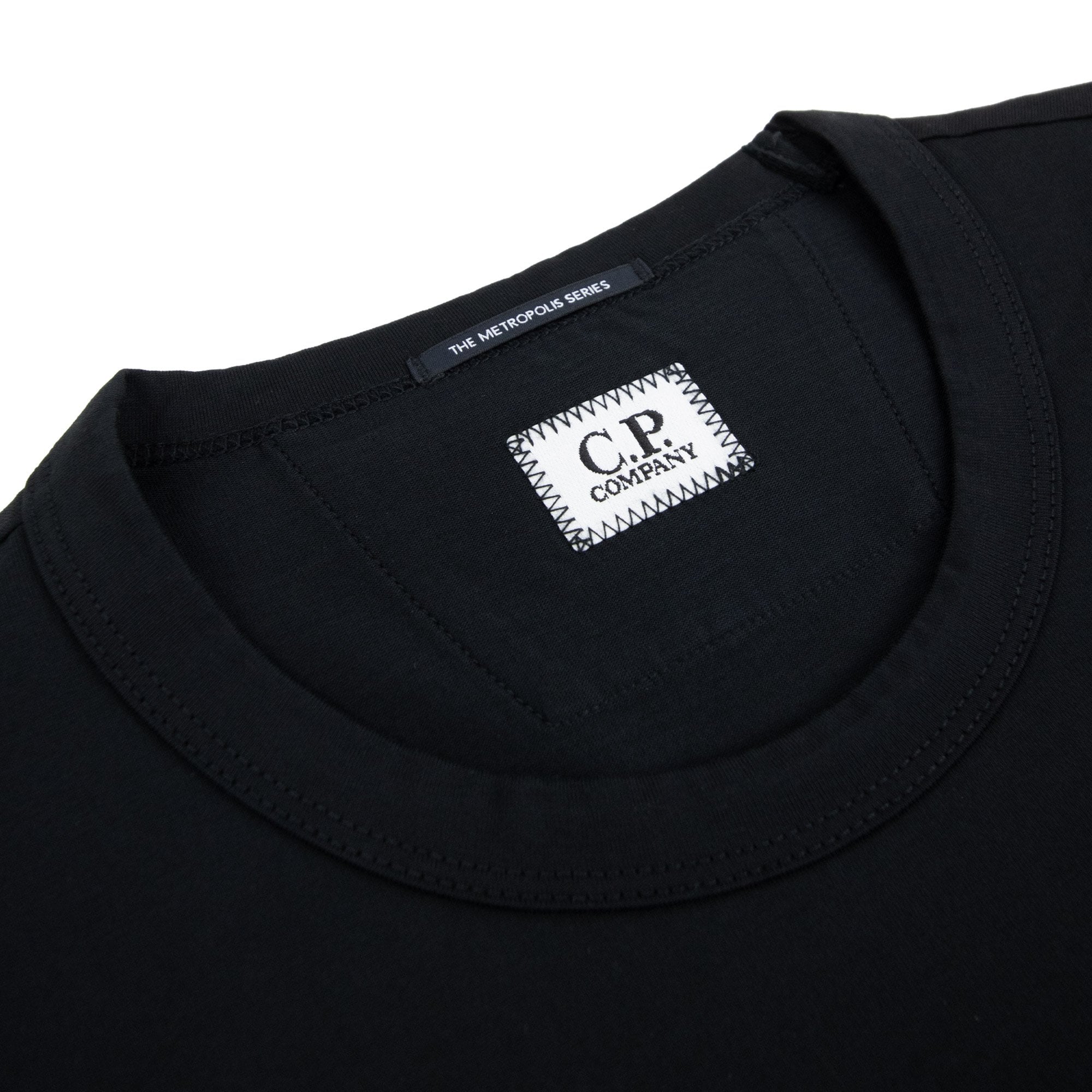 Cp Company Metropolis Series Mercerized Logo T-shirt Black 999