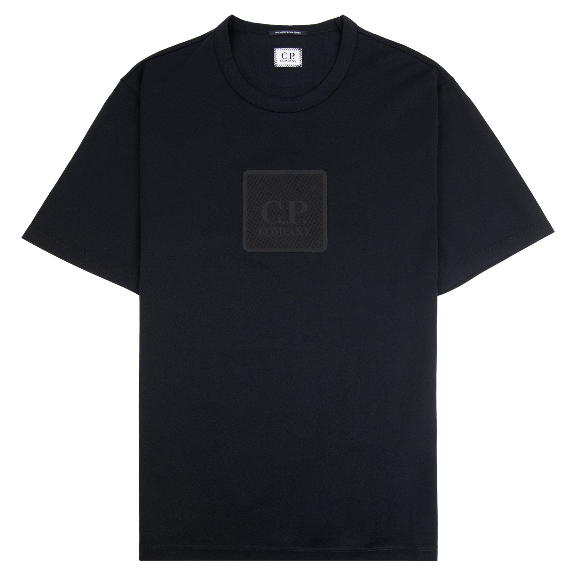 Cp Company The Metropolis Series Mercerised Jersey Rubberized Logo T-shirt Black 999
