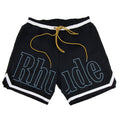 Rhude Logo Basketball Swim Shorts Black