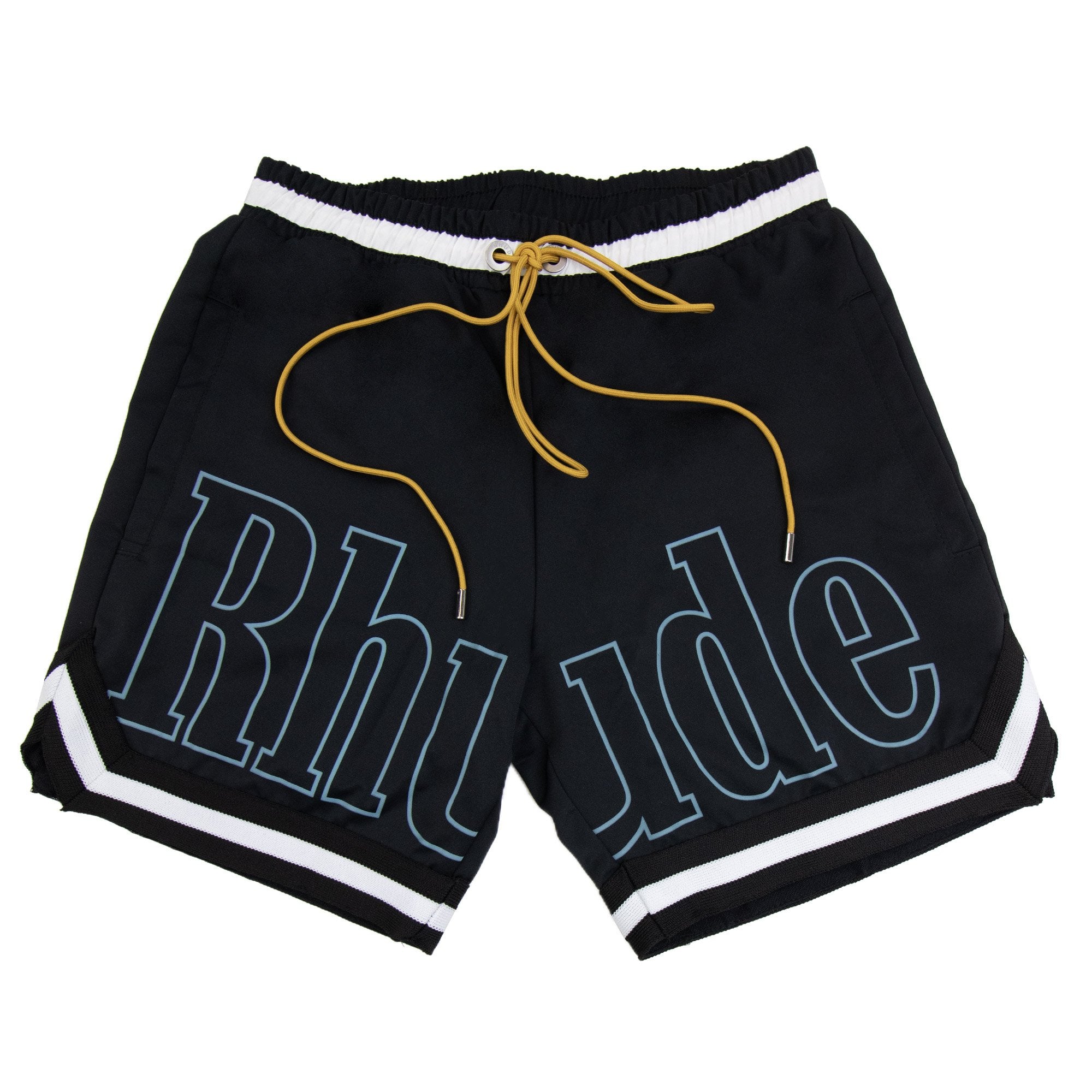 Rhude Logo Basketball Swim Shorts Black