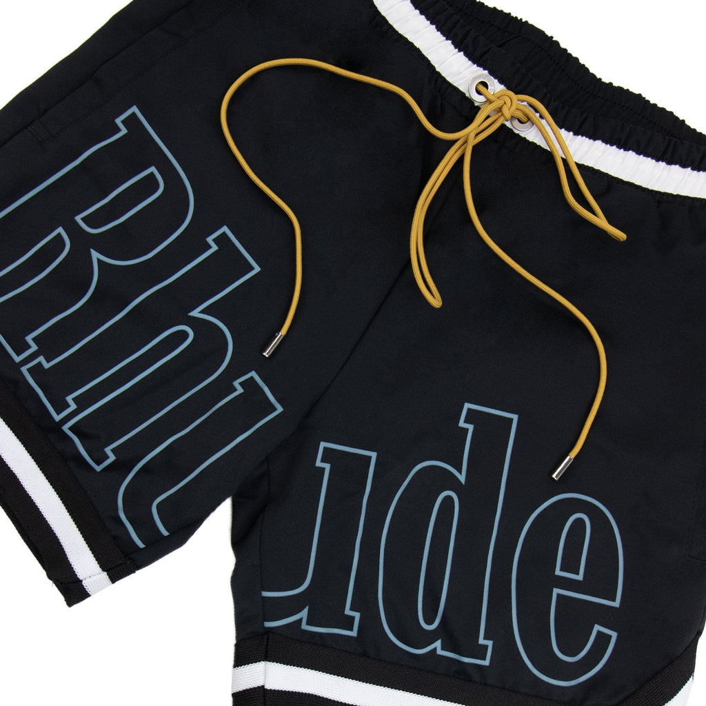 Rhude Logo Basketball Swim Shorts Black