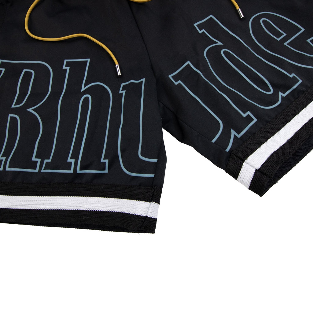Rhude Logo Basketball Swim Shorts Black