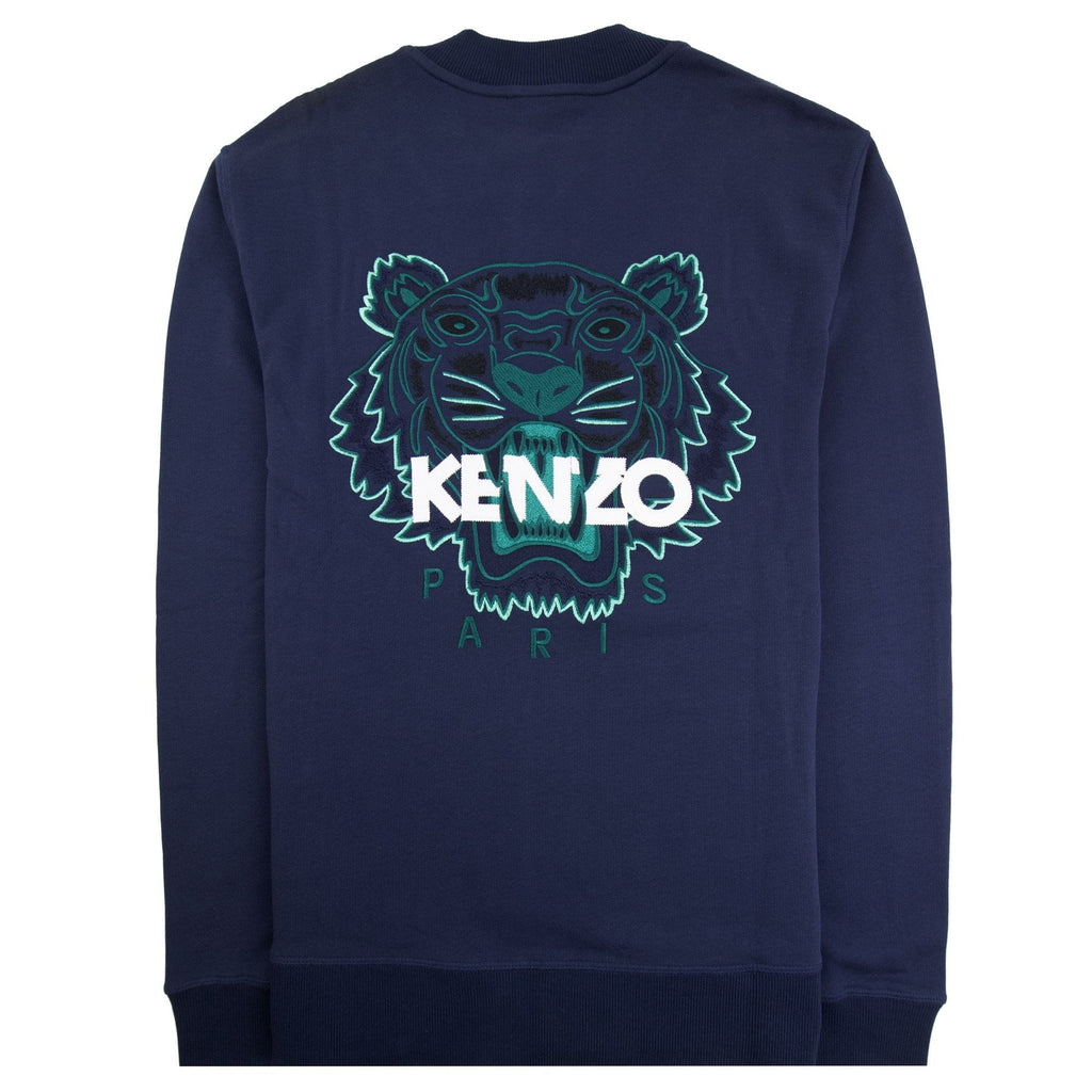 Kenzo Tiger Teddy Zip Bomber Jacket Navy Blue