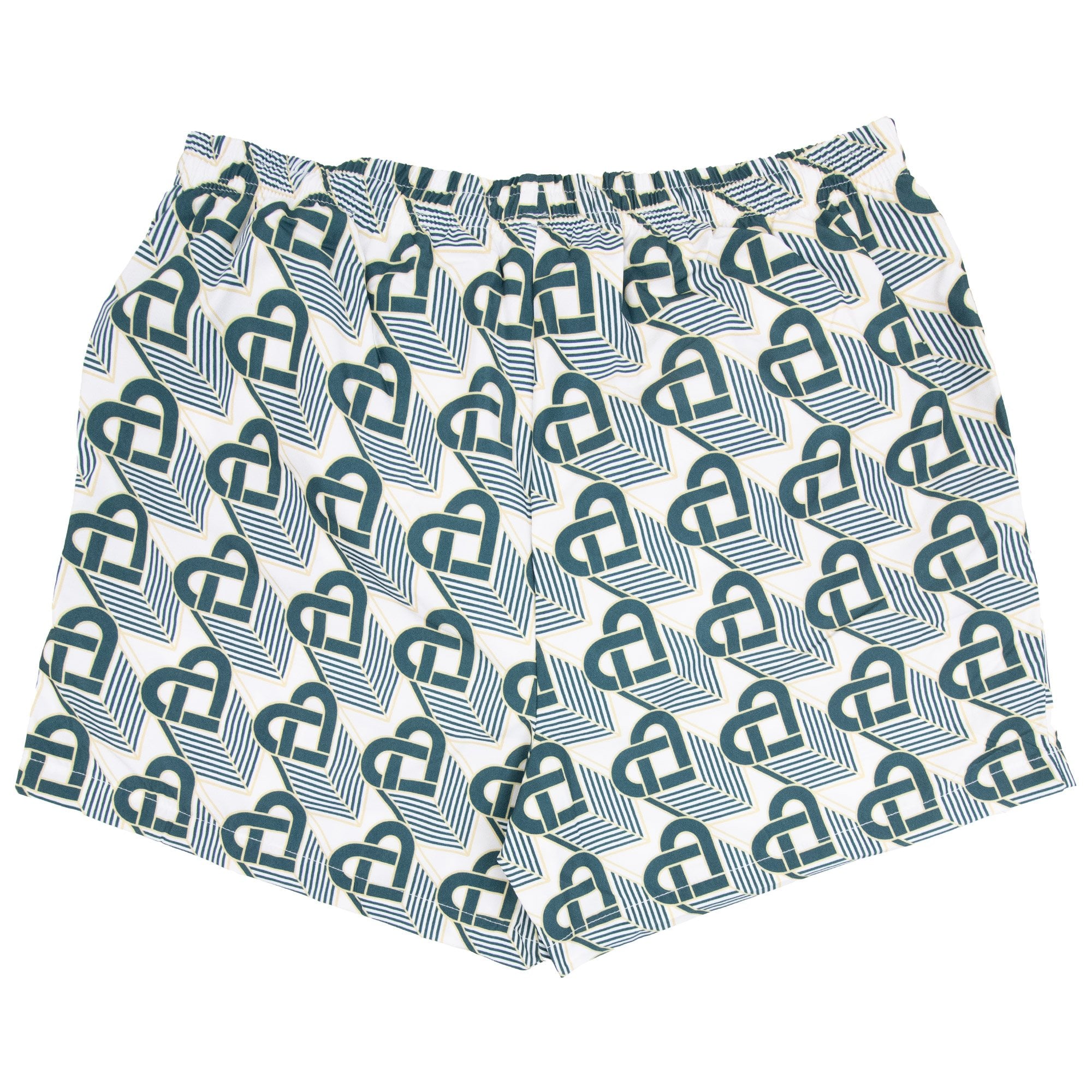 Casablanca Heart Monogram Printed Swim Shorts Green
