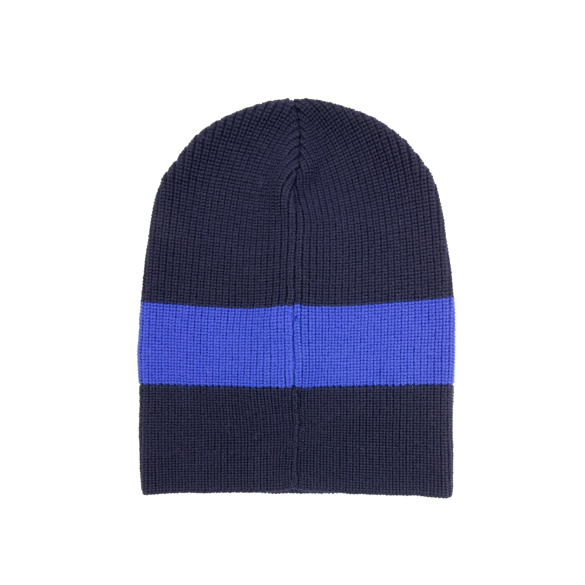Moncler Eye Slit Embroidered Logo Beanie Navy 778