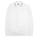 Gucci Web Detail Long Sleeve Cotton Shirt White 9000