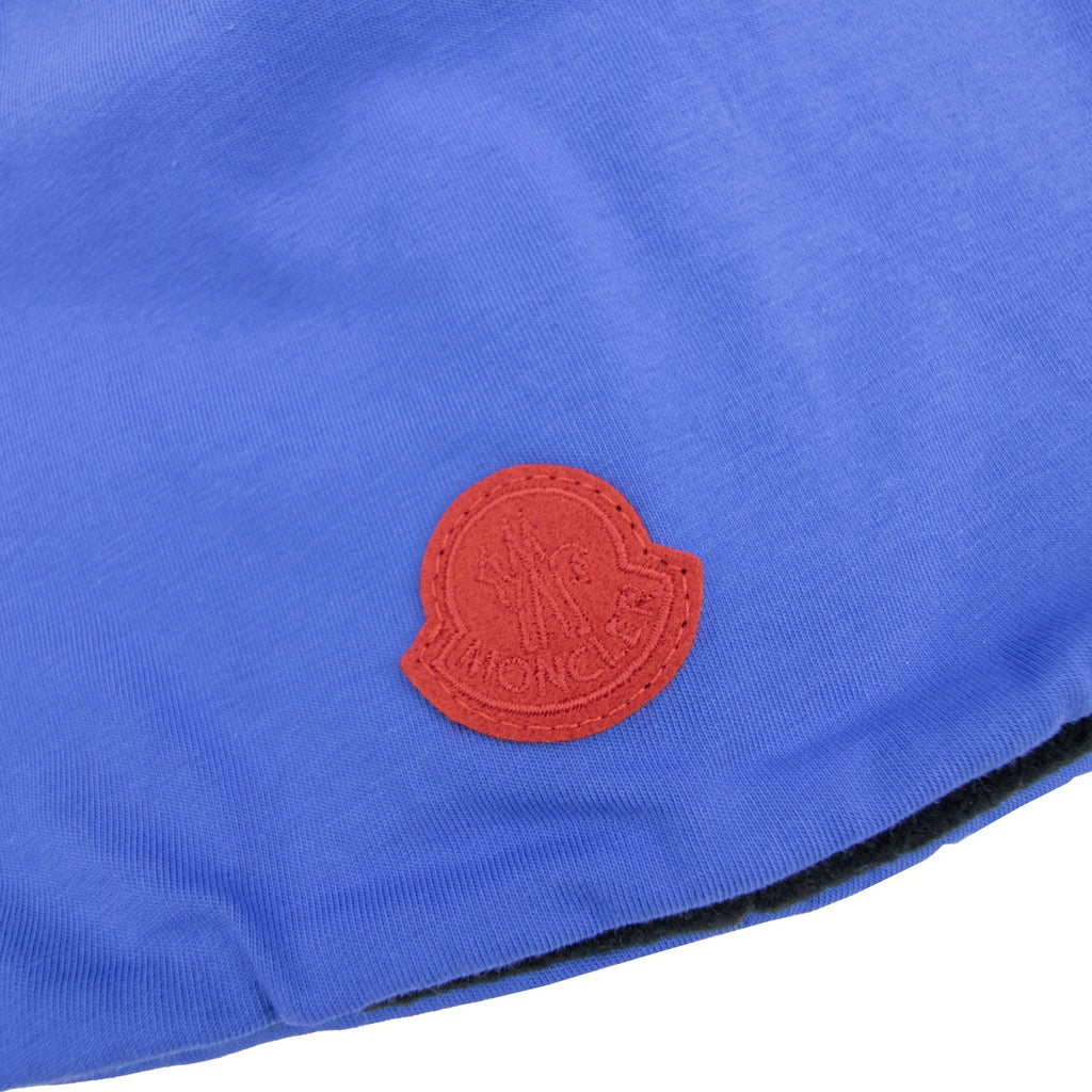 Moncler Logo Patch Reversible Beanie Black/blue
