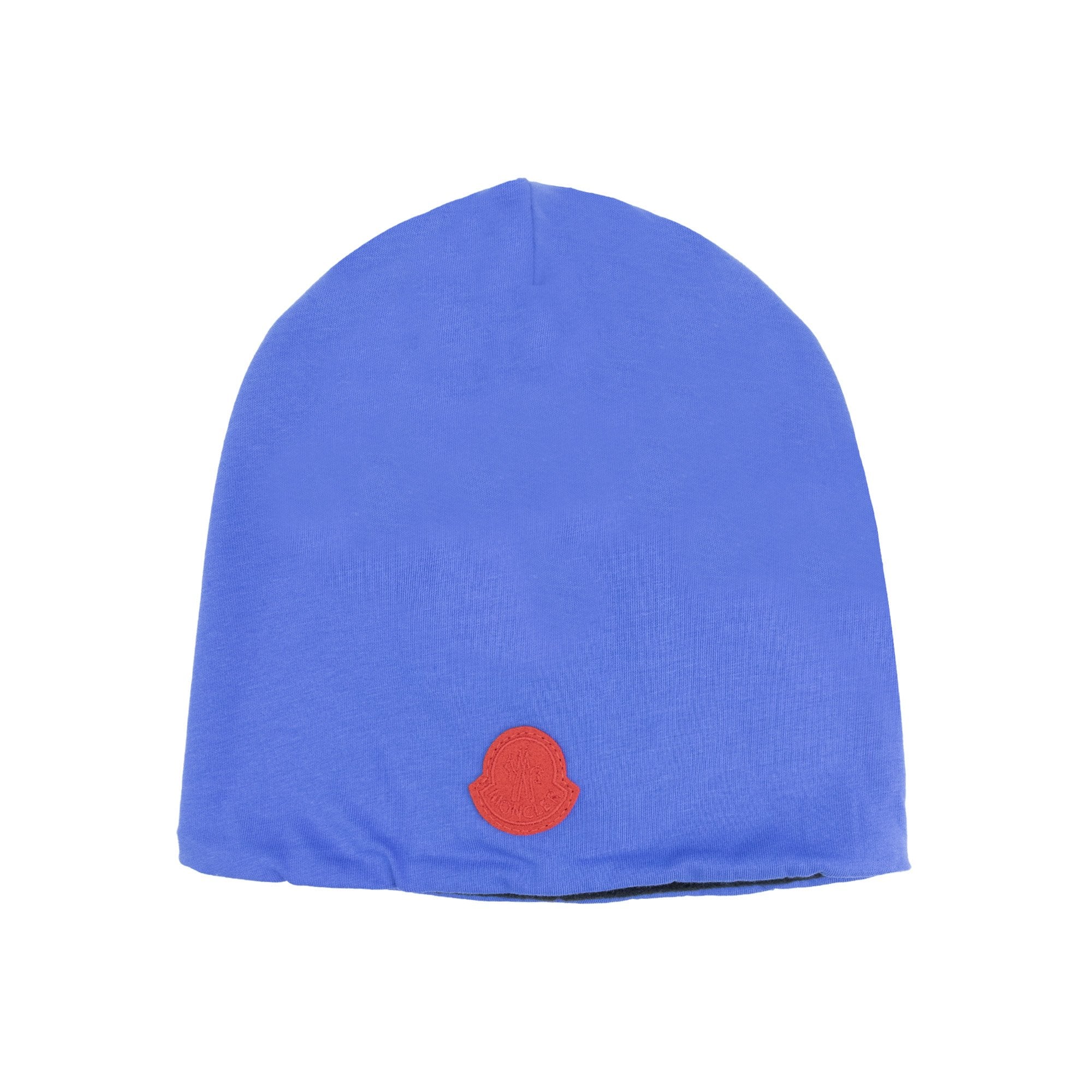 Moncler Logo Patch Reversible Beanie Black/blue