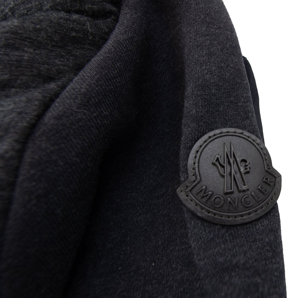 Moncler Padded Cotton Hoodied Sweatshirt Dark Grey