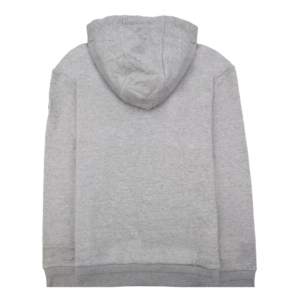 Moncler Arm Logo Basic Zip Up Hoodie Grey 910