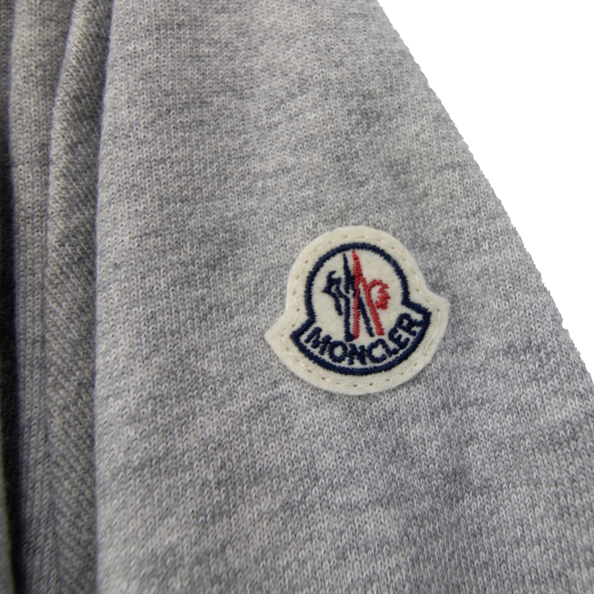 Moncler Arm Logo Basic Zip Up Hoodie Grey 910