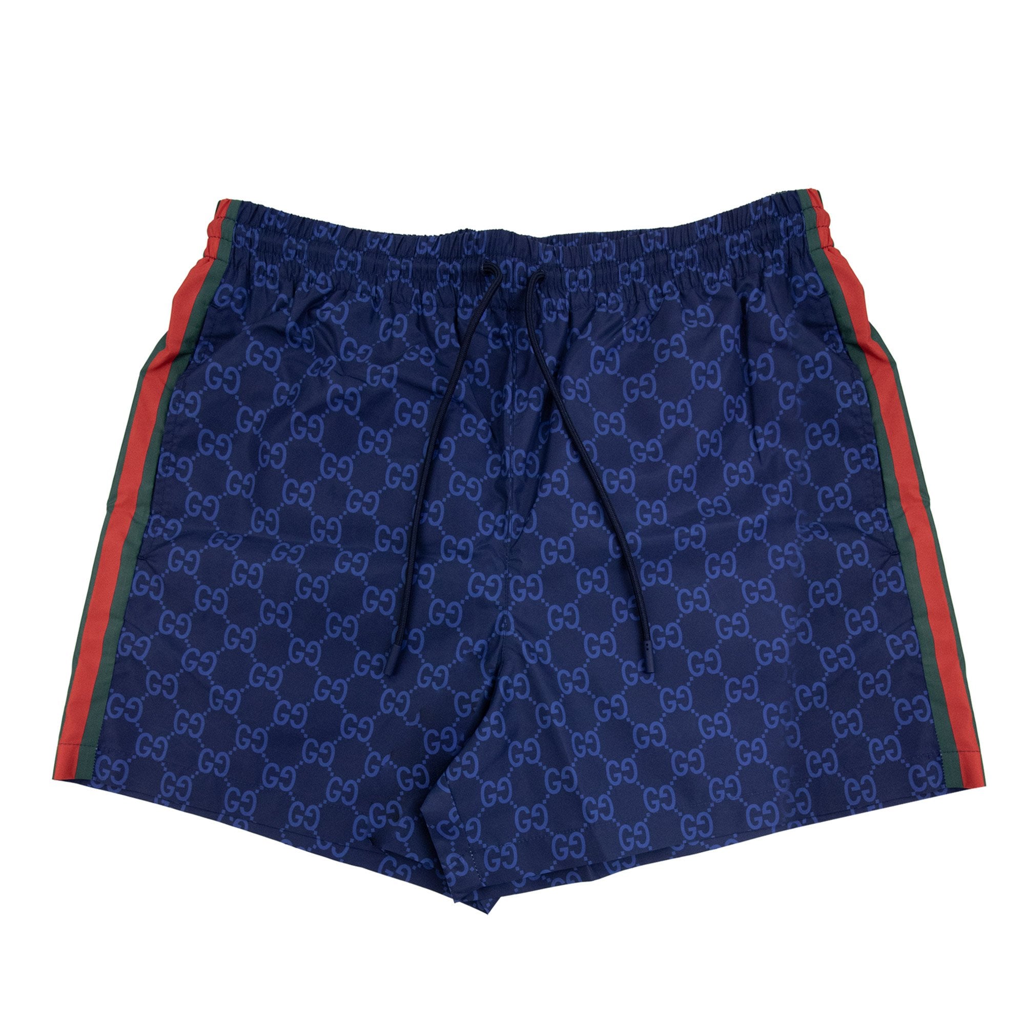 Gucci Printed Poplin Tech Swim Shorts Navy