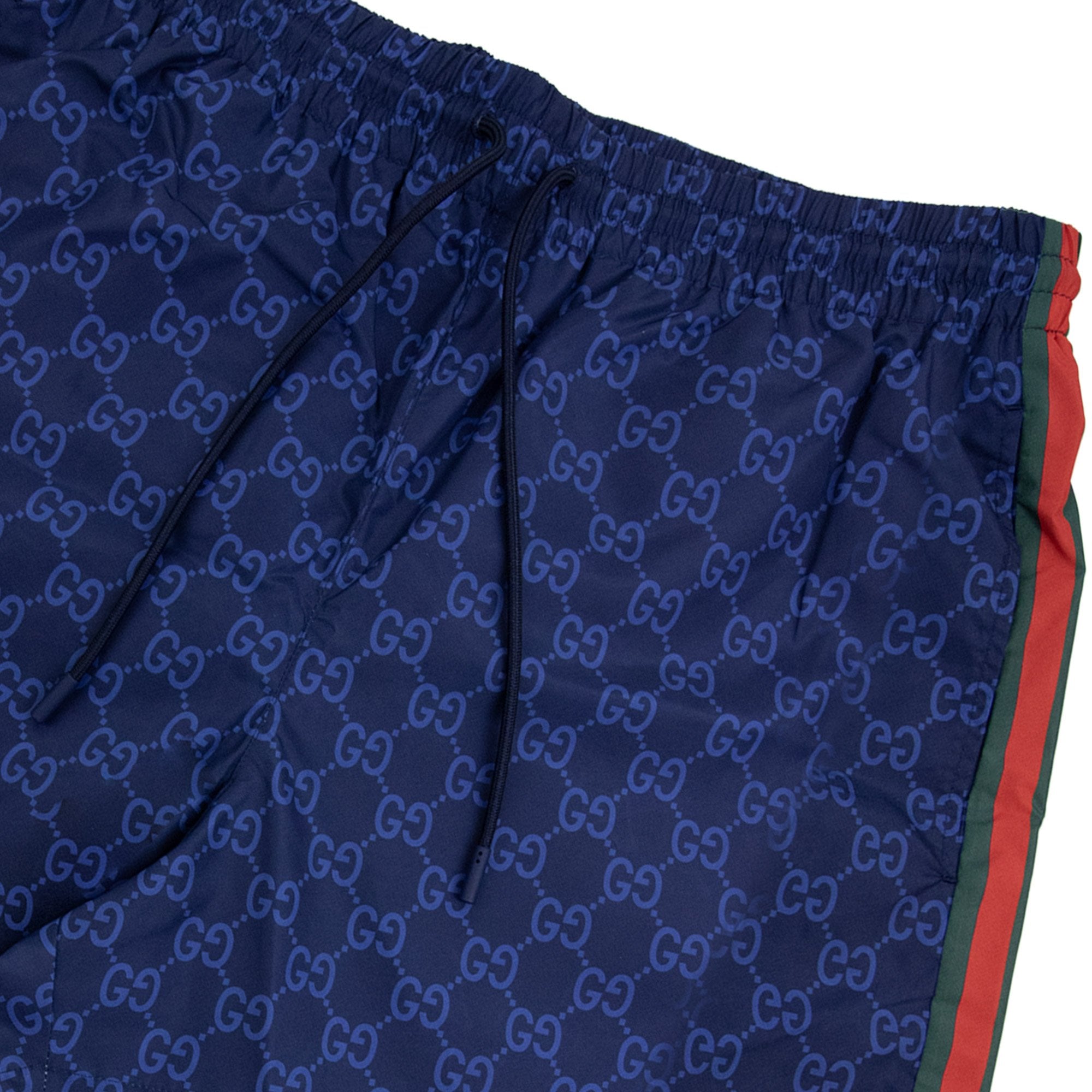 Gucci Printed Poplin Tech Swim Shorts Navy
