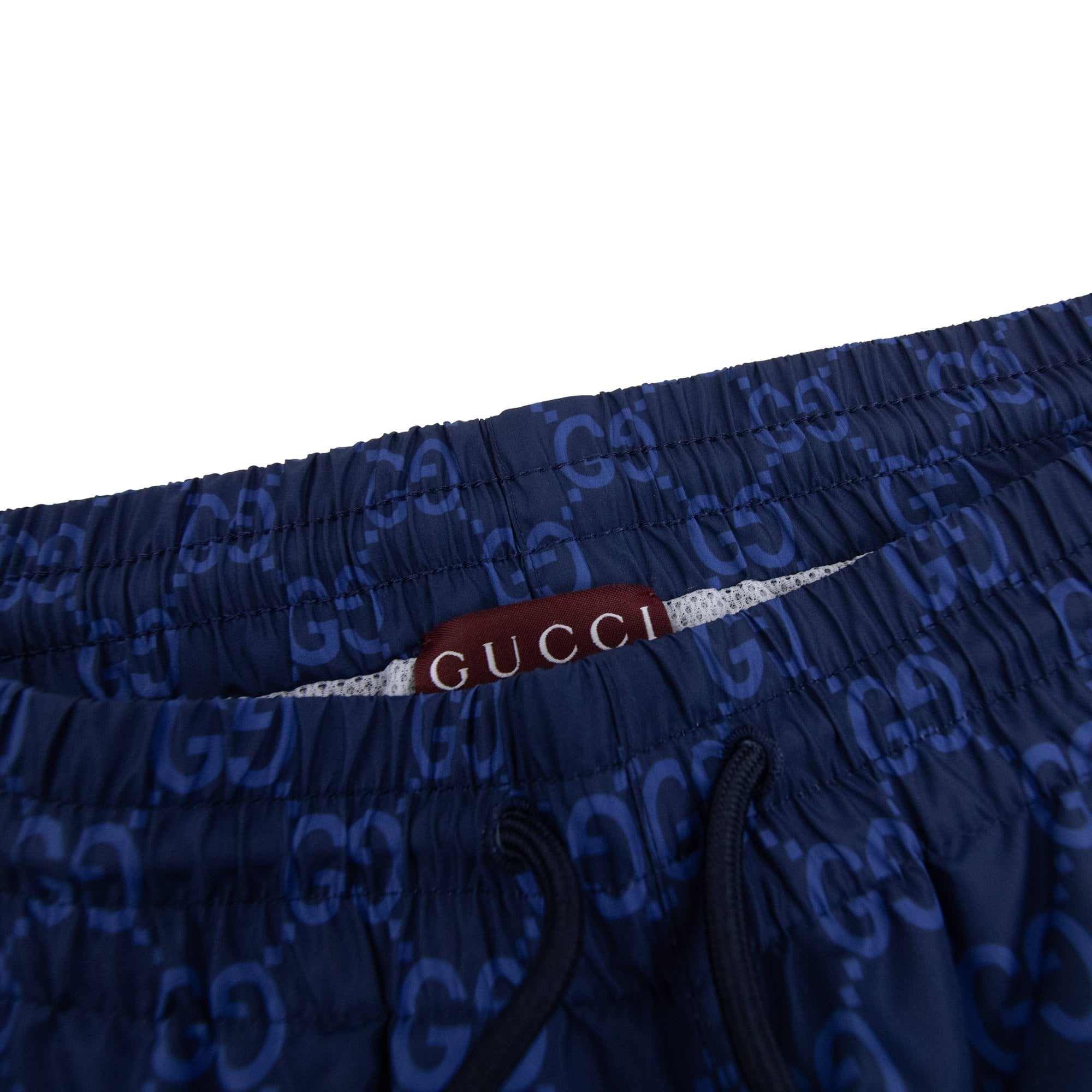 Gucci Printed Poplin Tech Swim Shorts Navy