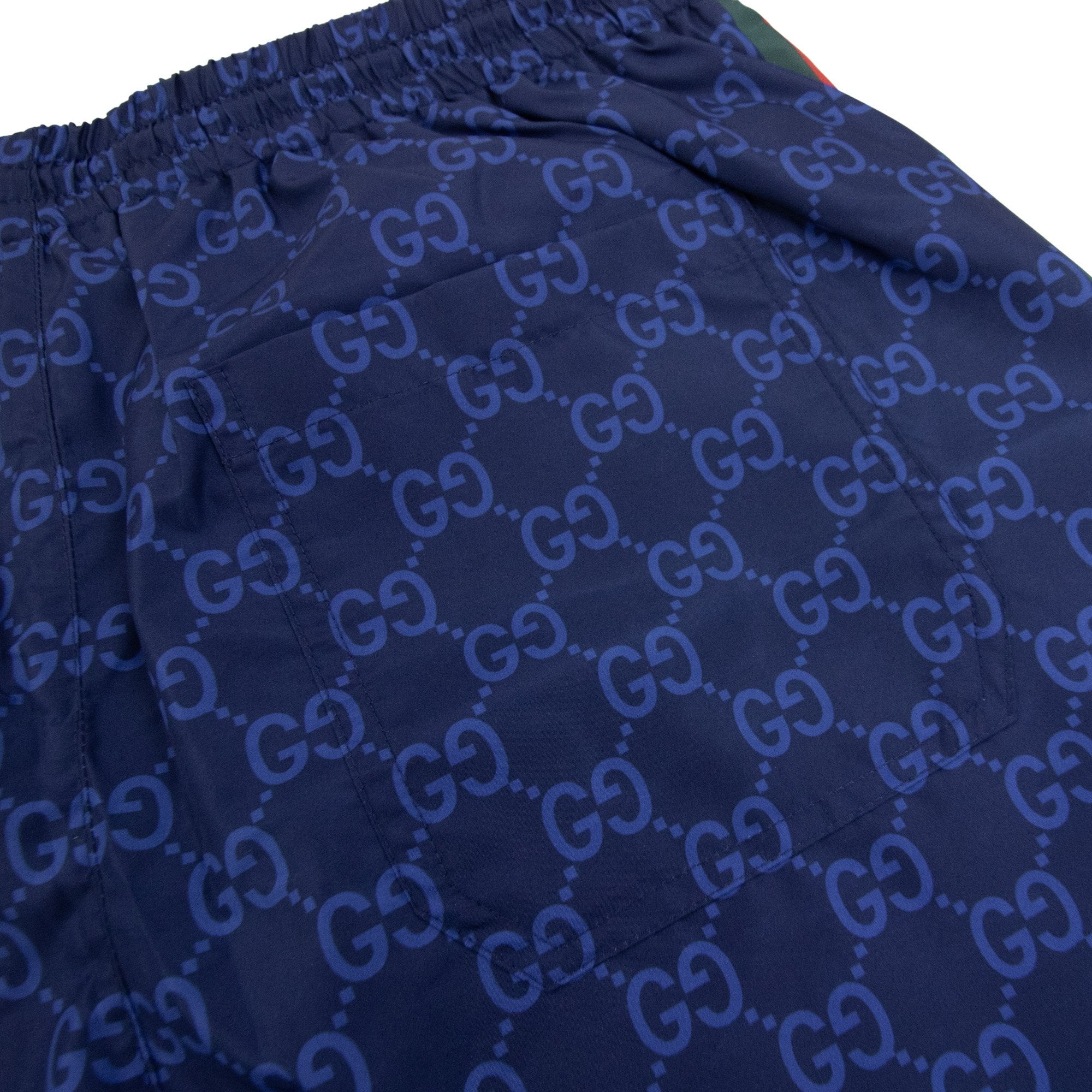Gucci Printed Poplin Tech Swim Shorts Navy