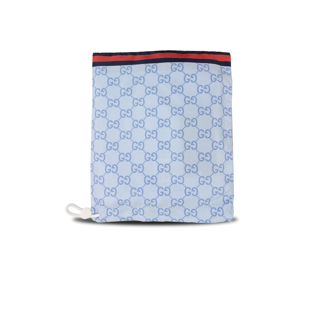 Gucci Printed Poplin Tech Swim Shorts Light Blue