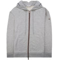 Moncler Arm Logo Basic Zip Up Hoodie Grey 910