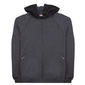 Prada Re Nylon Hood Zip Up Sweatshirt Dark Grey