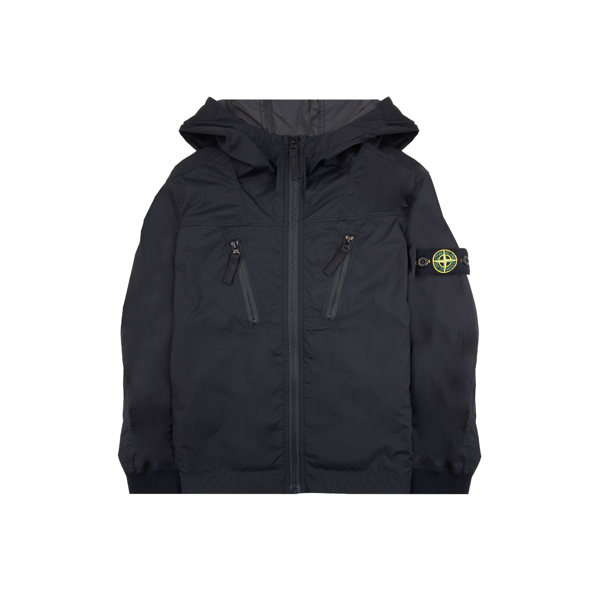Stone Island Junior 4100005 Skin Touch Wind Resistant Jacket Black V0029