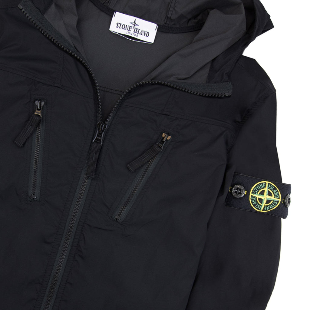 Stone Island Junior 4100005 Skin Touch Wind Resistant Jacket Black V0029