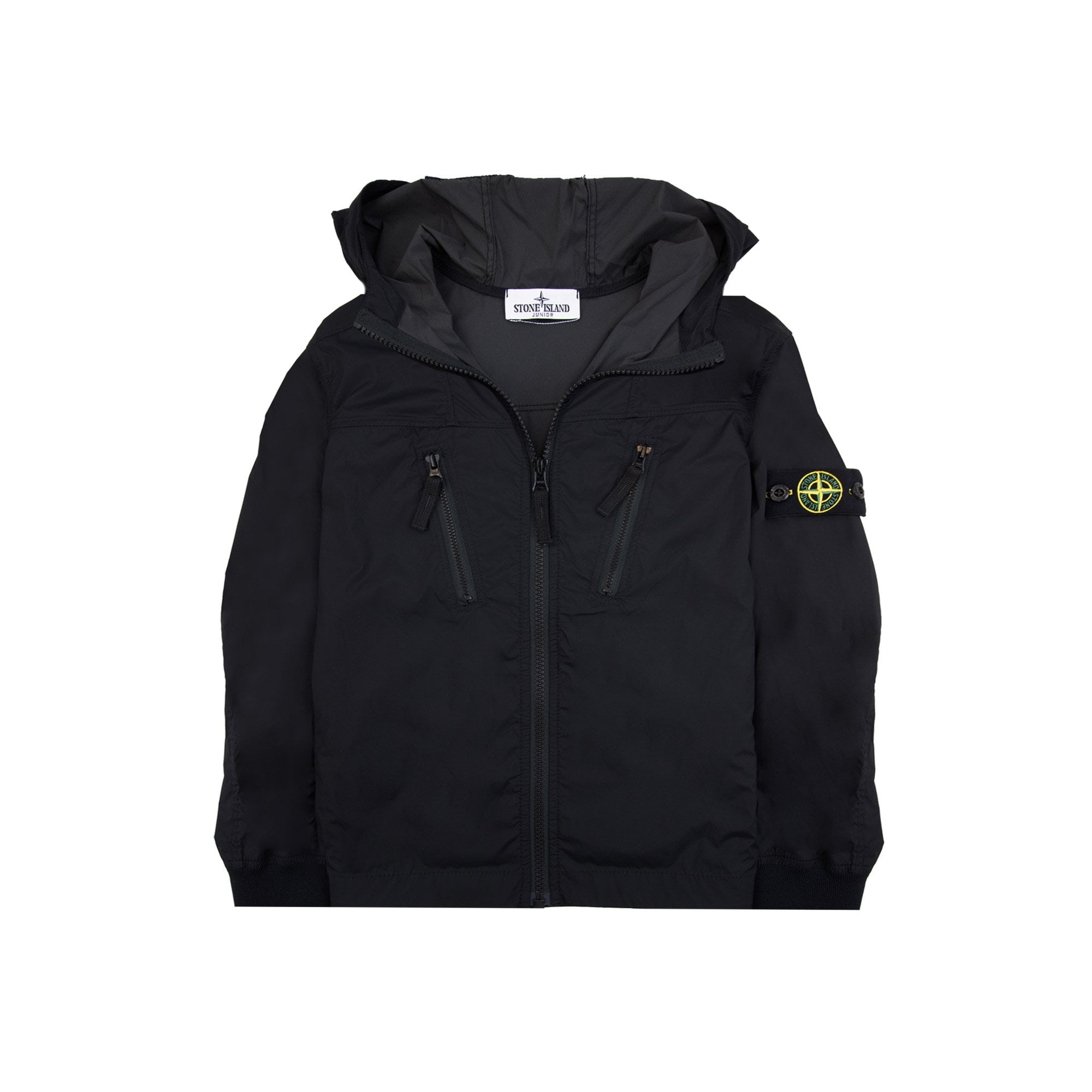 Stone Island Junior 4100005 Skin Touch Wind Resistant Jacket Black V0029