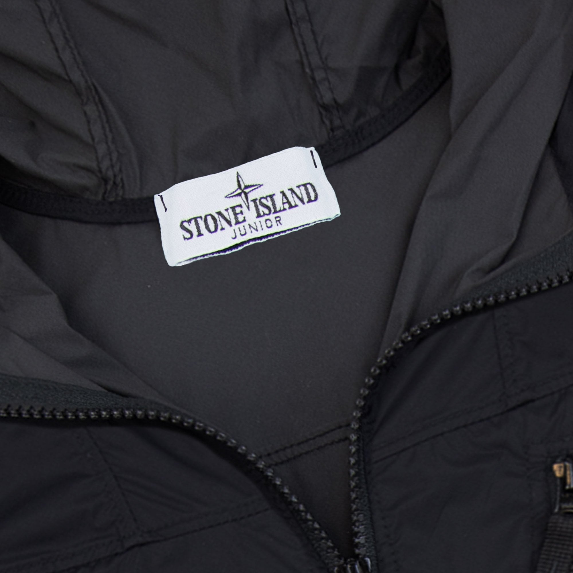 Stone Island Junior 4100005 Skin Touch Wind Resistant Jacket Black V0029