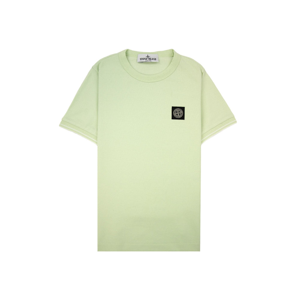 Stone Island Junior 2100001 Light Cotton Compass Patch T Shirt Chlorophyll V005c