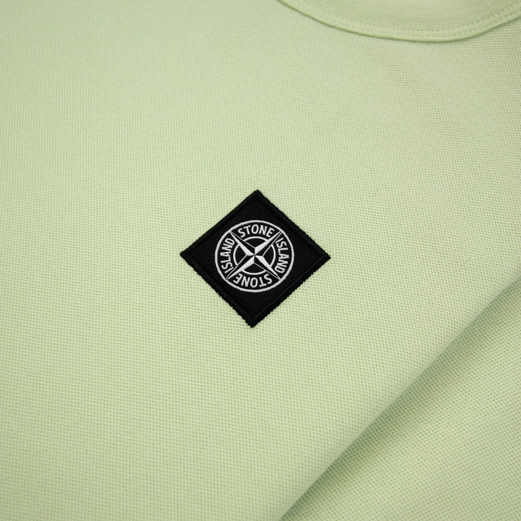 Stone Island Junior 2100001 Light Cotton Compass Patch T Shirt Chlorophyll V005c