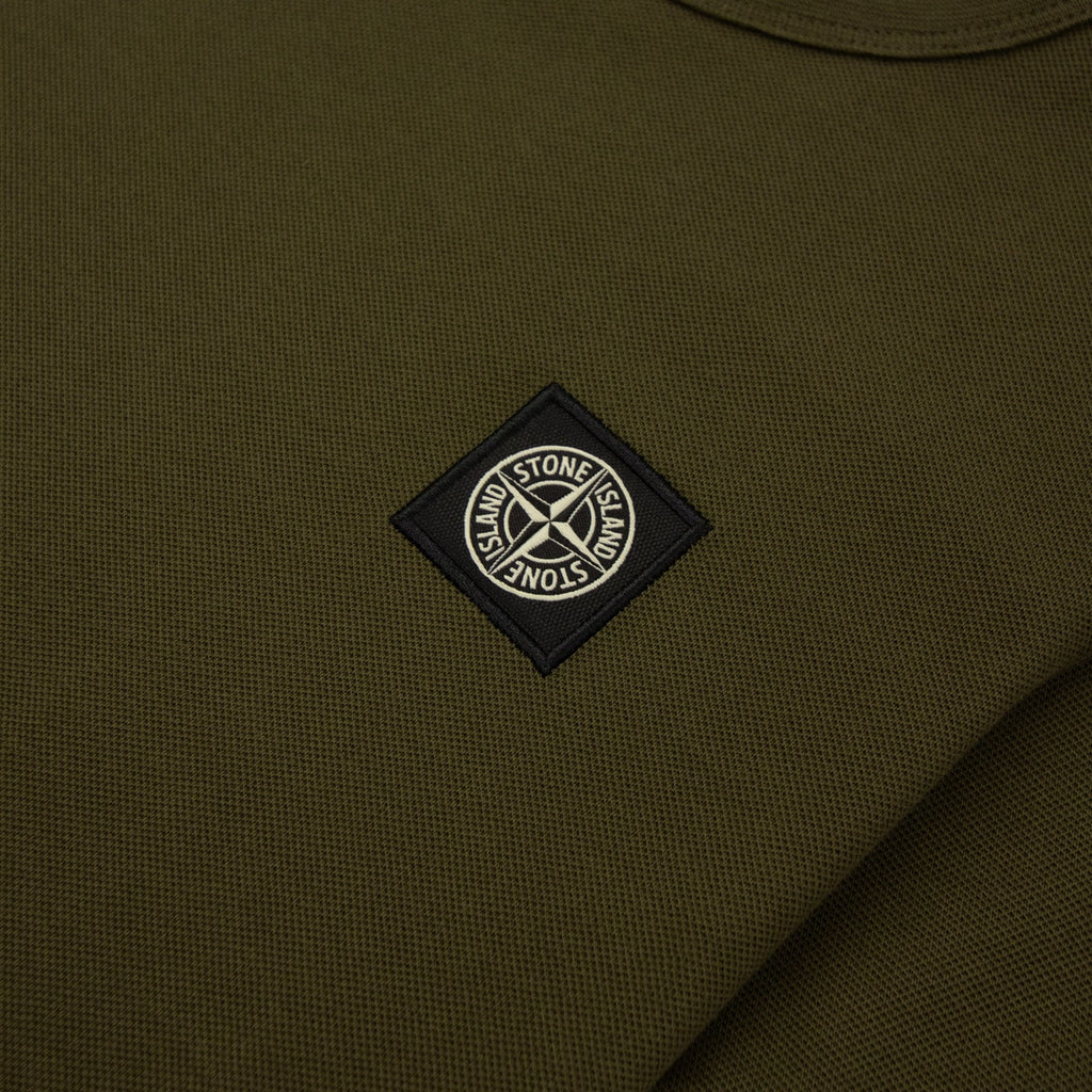 Stone Island Junior 2100001 Light Cotton Compass Patch T Shirt Khaki V0054
