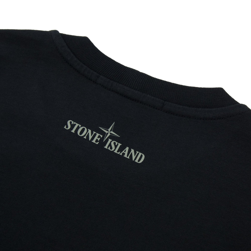 Stone Island Junior 2100010 30/1 Baobab One Print T Shirt Black V0029