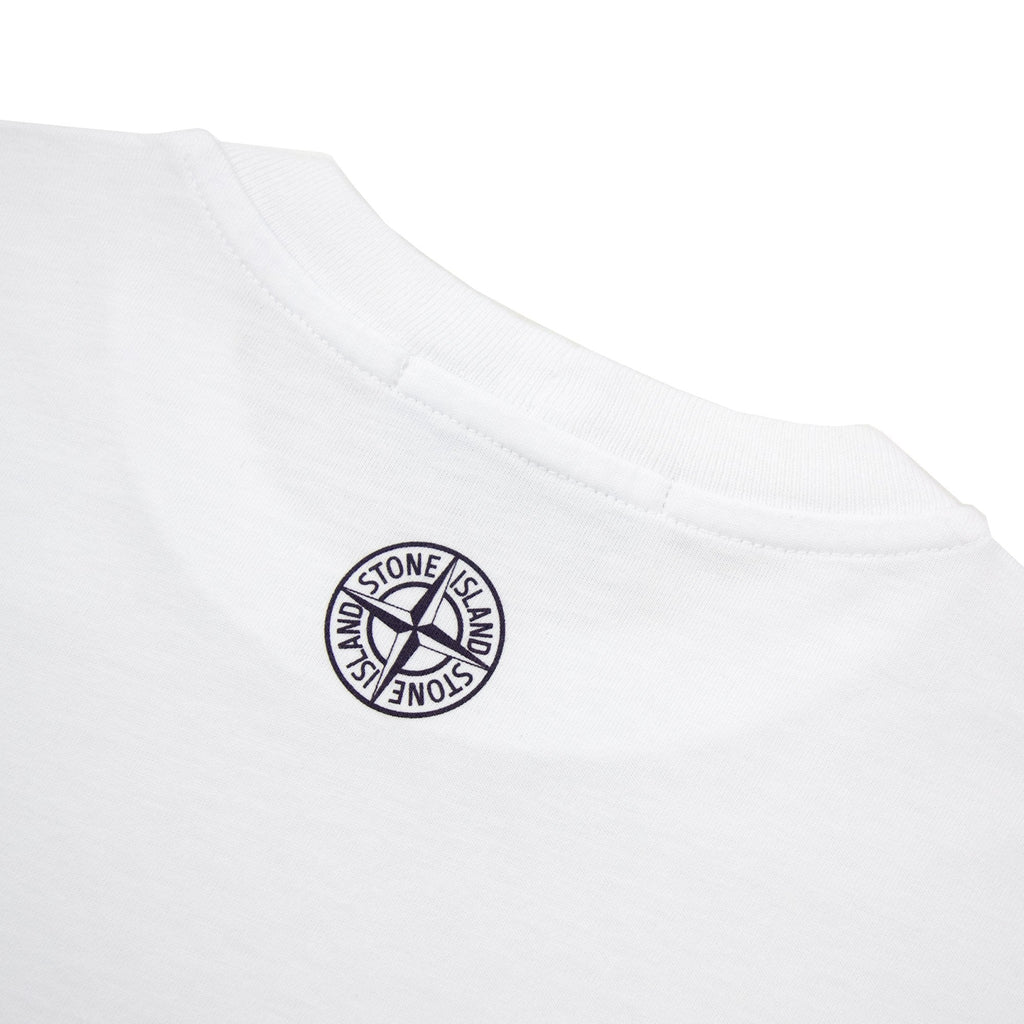 Stone Island Junior 30/1 Camo Two Print Logo T Shirt White V0001