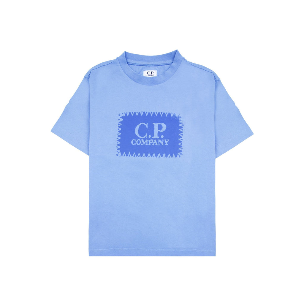 Cp Company Undersixteen Patch Logo T-shirt Light Blue 857