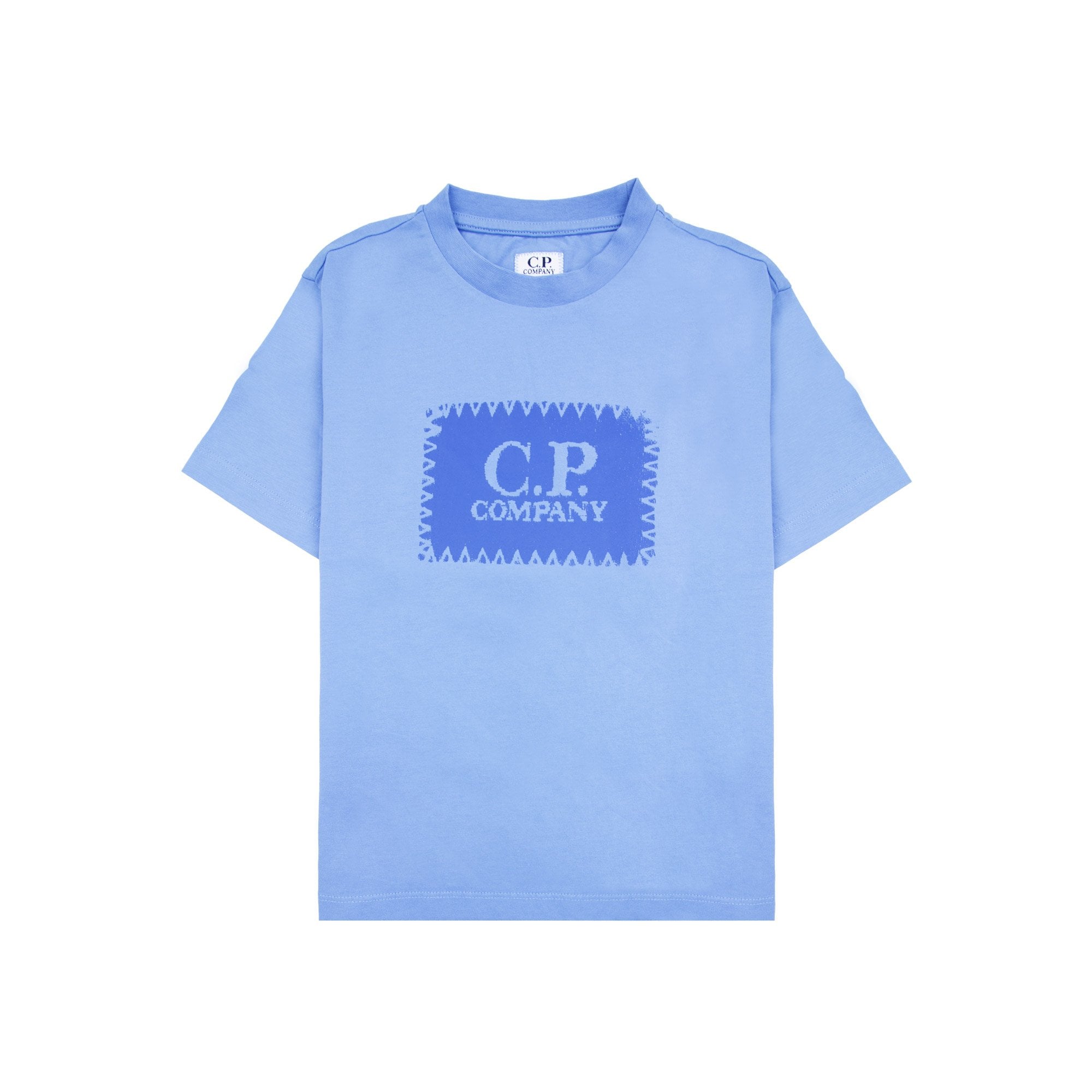 Cp Company Undersixteen Patch Logo T-shirt Light Blue 857