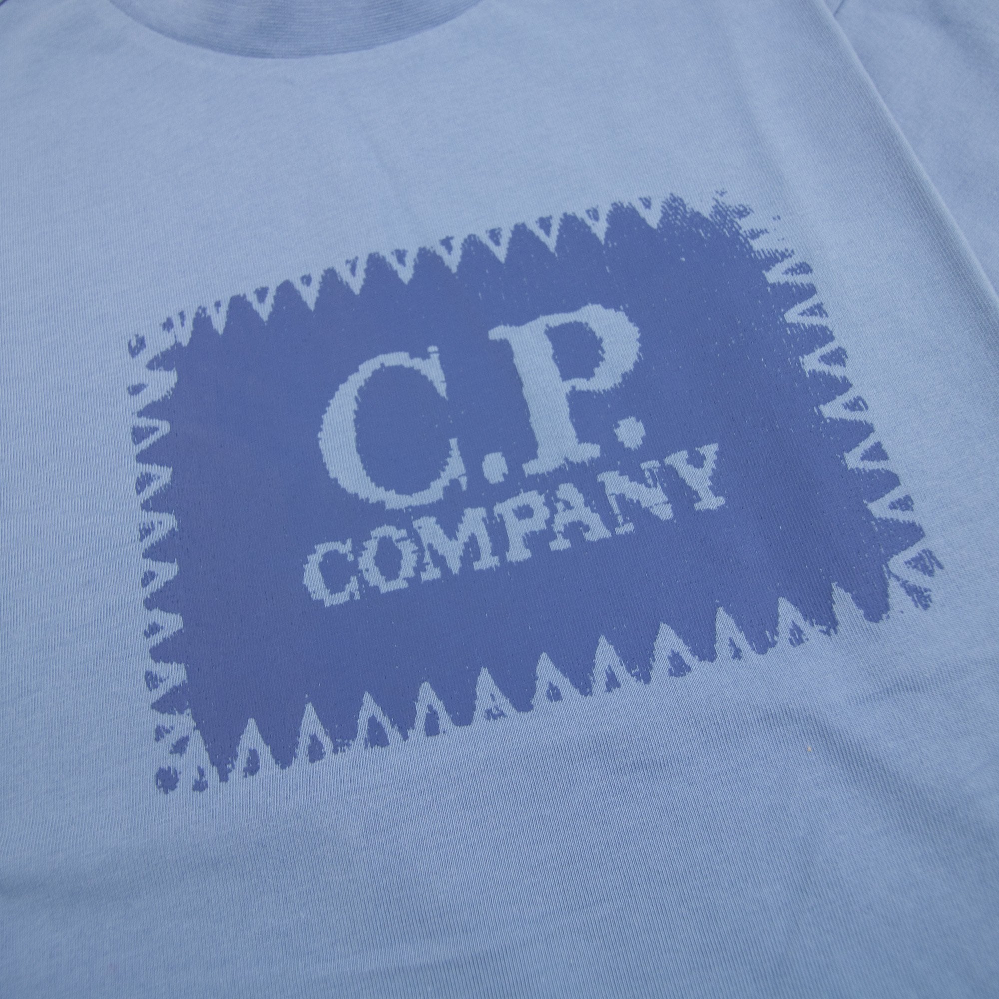 Cp Company Undersixteen Patch Logo T-shirt Light Blue 857