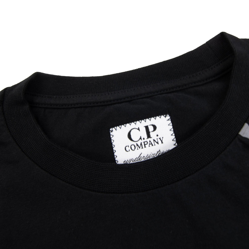 Cp Company Undersixteen 30/1 Maxi Logo T Shirt Black 999