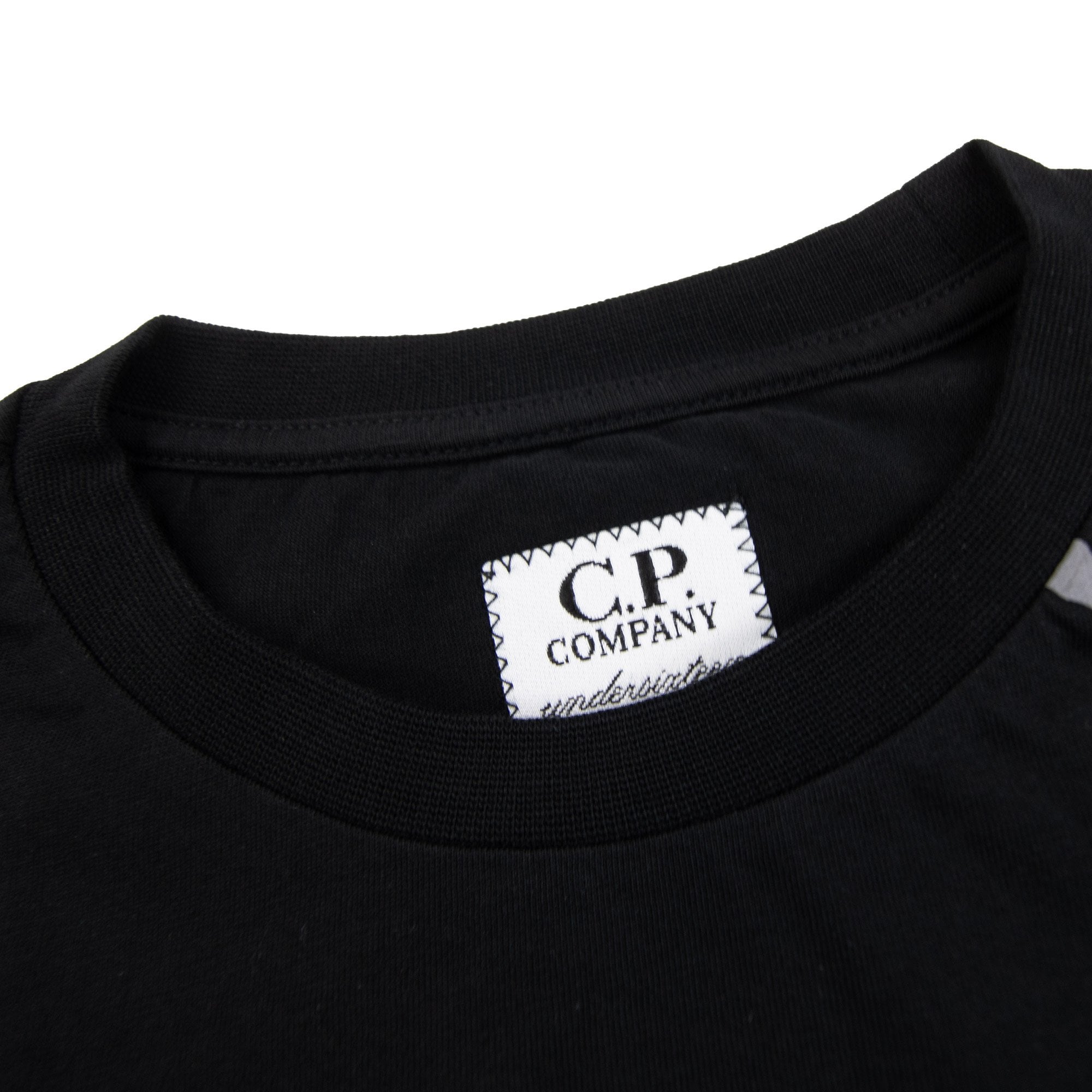 Cp Company Undersixteen 30/1 Maxi Logo T Shirt Black 999