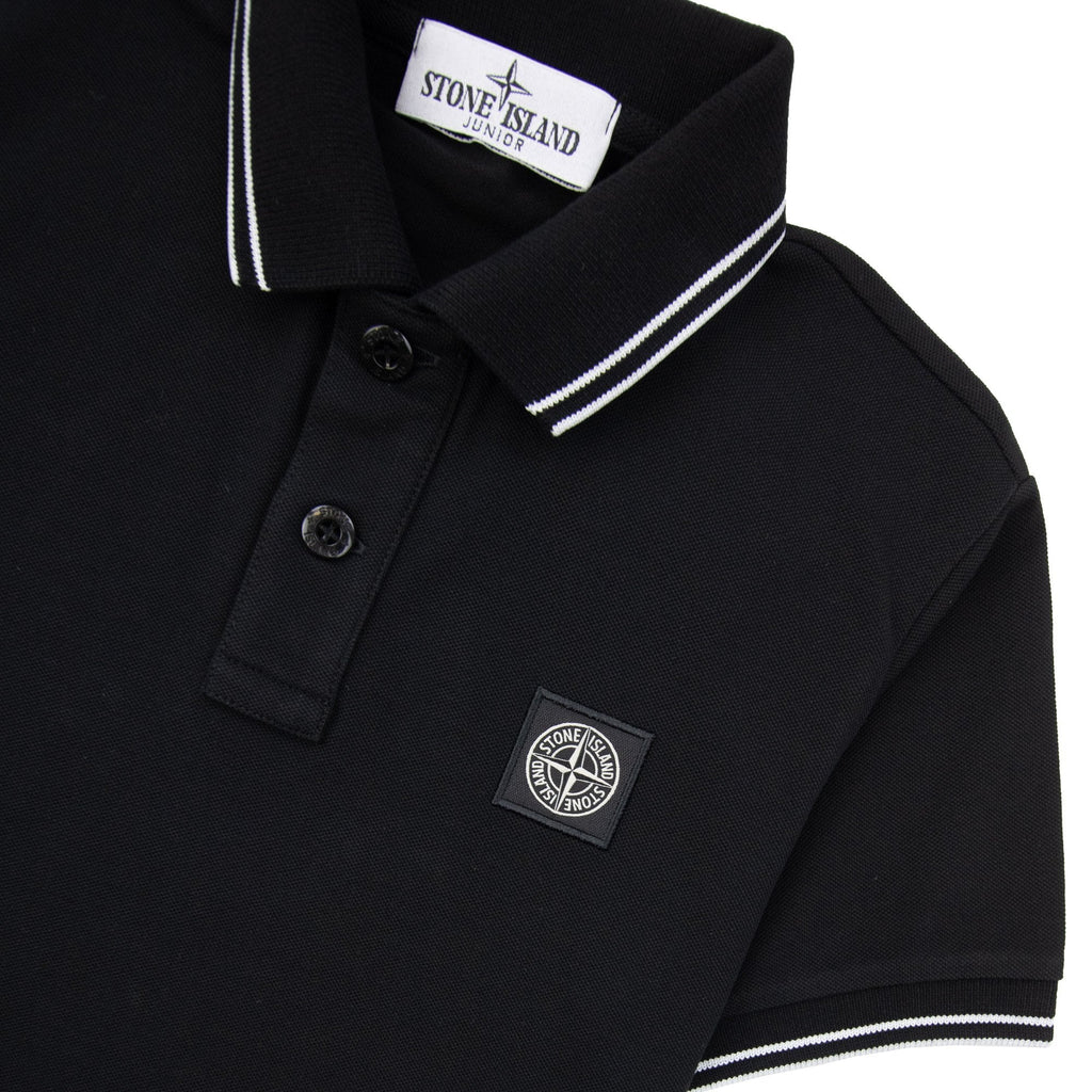 Stone Island Polo Ss Kids Black V0029