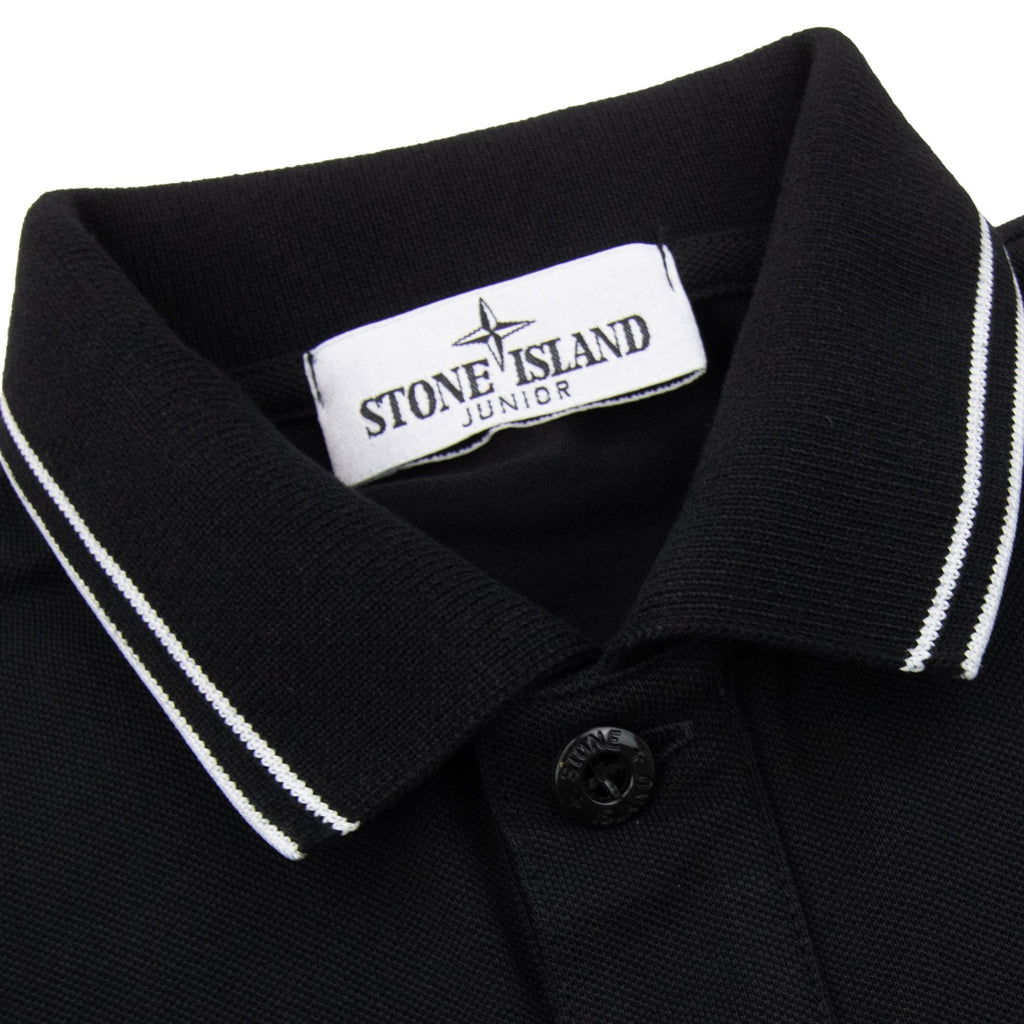 Stone Island Polo Ss Kids Black V0029