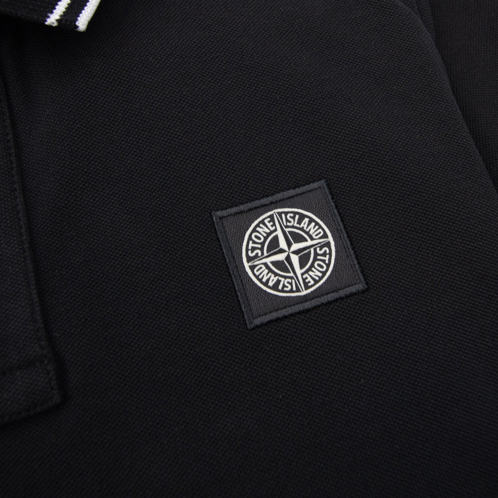 Stone Island Polo Ss Kids Black V0029