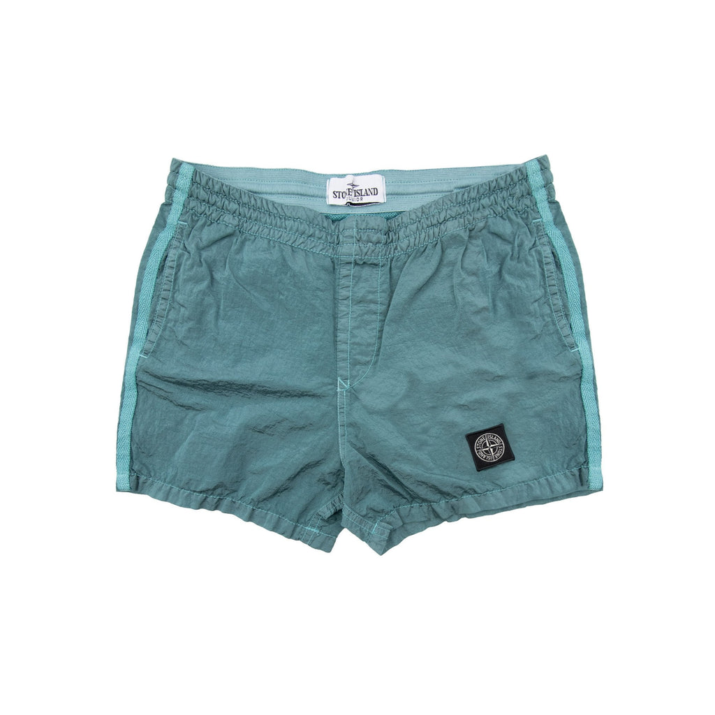 Stone Island Junior B10001 Nylon Metal In Econyle Swim Shorts Light Green S0043
