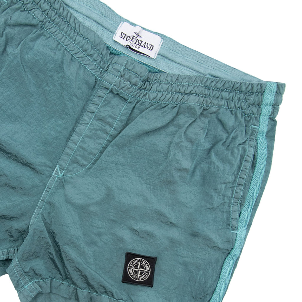 Stone Island Junior B10001 Nylon Metal In Econyle Swim Shorts Light Green S0043
