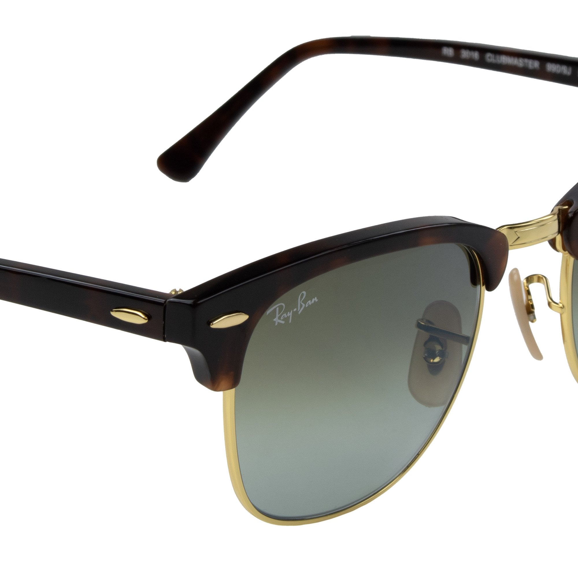 Ray.ban Clubmaster Flash Lense Sunglasses Green