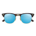 Ray.ban Clubmaster Flash Lense Sunglasses Silver Blue