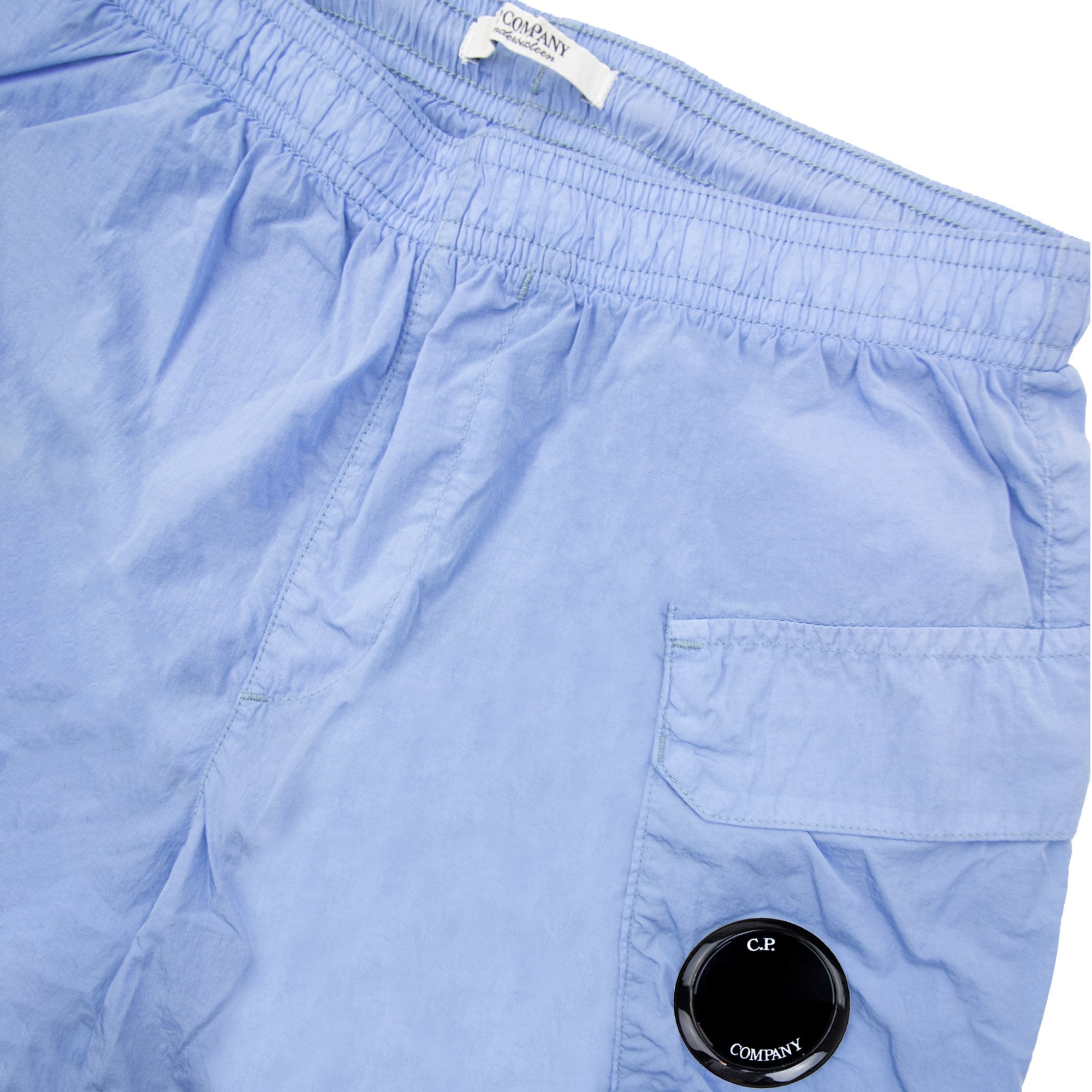 Cp Company Undersixteen Chrome-r Lense Cargo Swim Shorts Light Blue 857