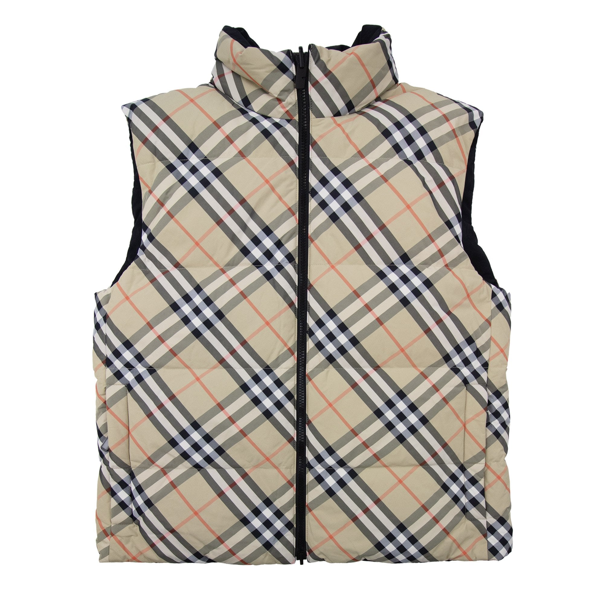 Burberry Reversible Check Down Puffer Gilet Sand Ip Check