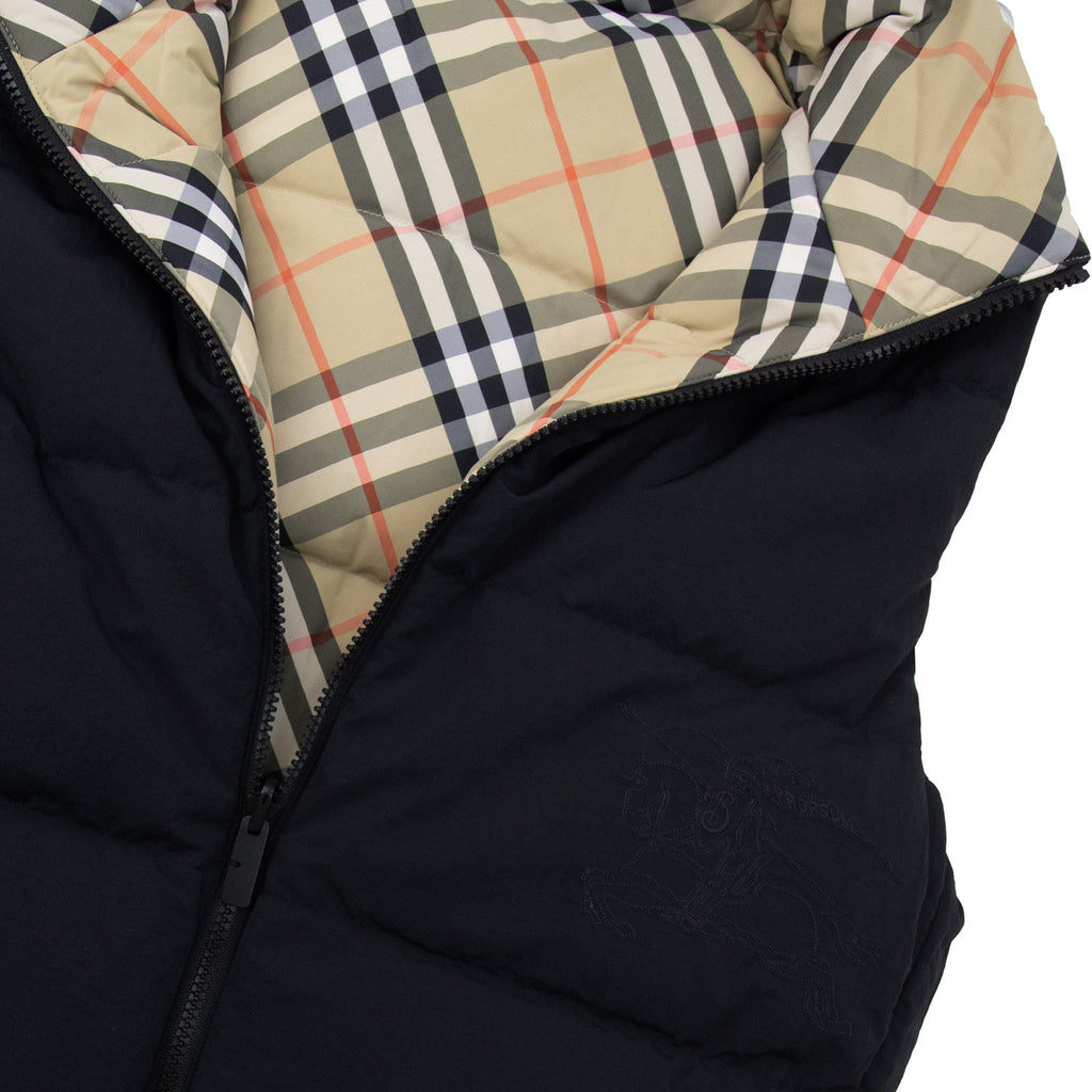 Burberry Reversible Check Down Puffer Gilet Sand Ip Check