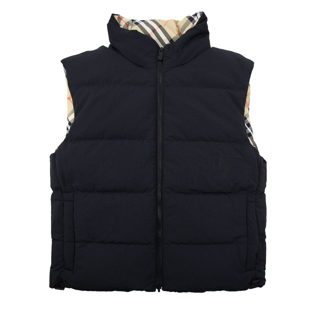 Burberry Reversible Check Down Puffer Gilet Sand Ip Check