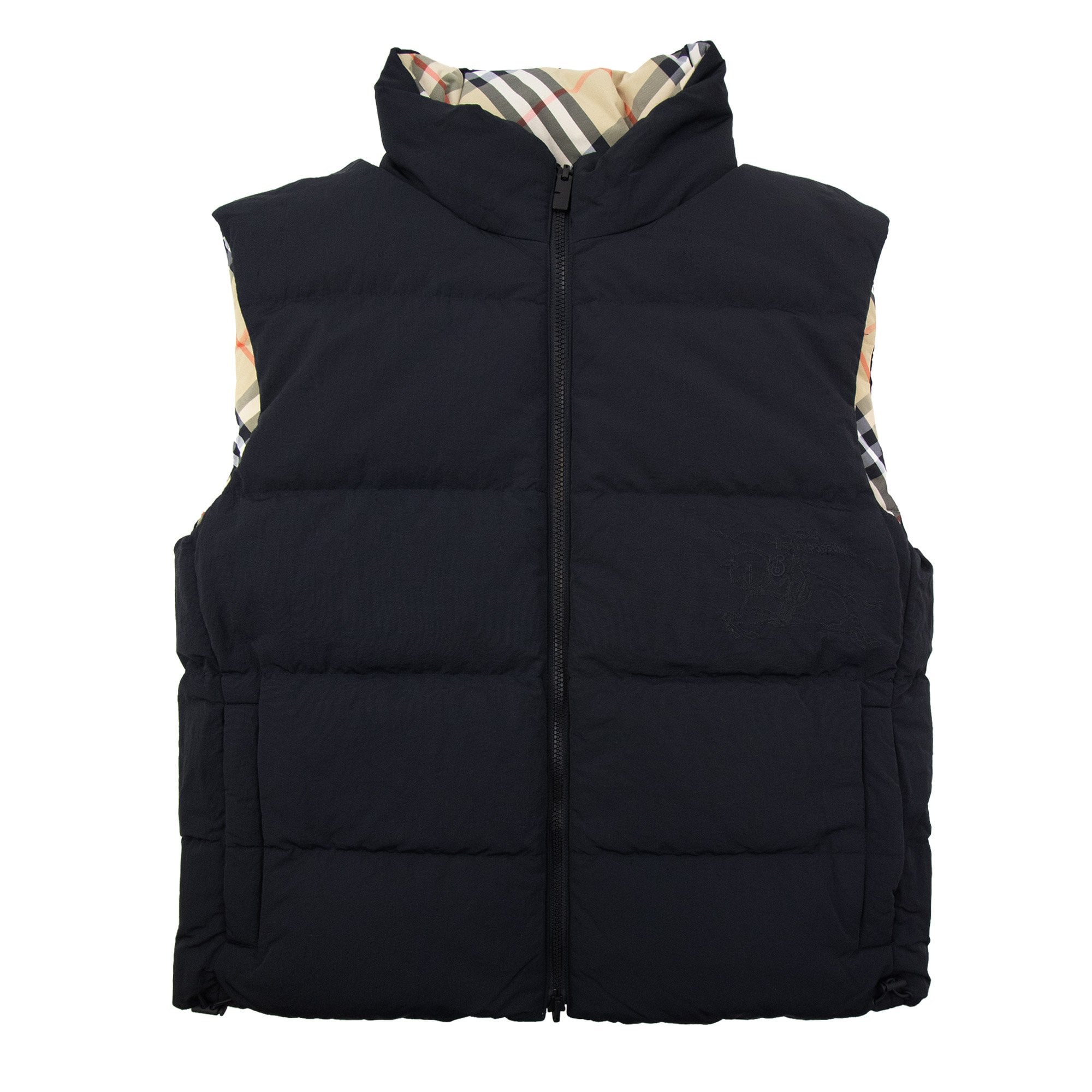 Burberry Reversible Check Down Puffer Gilet Sand Ip Check